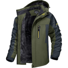 Herren Fleecejacke Winter Warm Gefüttert Skijacke Outdoor Grün XL