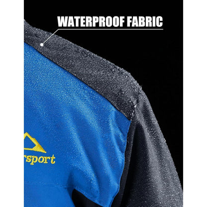 Herren Winterjacke warm gefüttert wasserdicht abnehmbare Kapuze Blau L