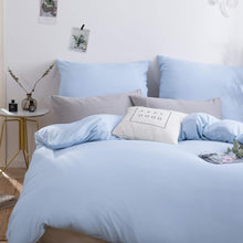 Bettwäsche Mikrofaser Spa Blau 1 Bettbezug 200x200cm + 2
