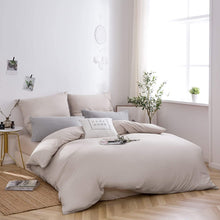 Bettwäsche Microfaser gebürstet 200x200cm 2tlg Beige