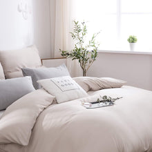 AYSW Bettwäsche Microfaser 200x200cm Beige 2x80x80cm