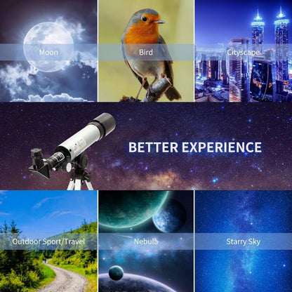 Kinder Teleskop Astronomisches Set 360/50mm Refraktor Stativ