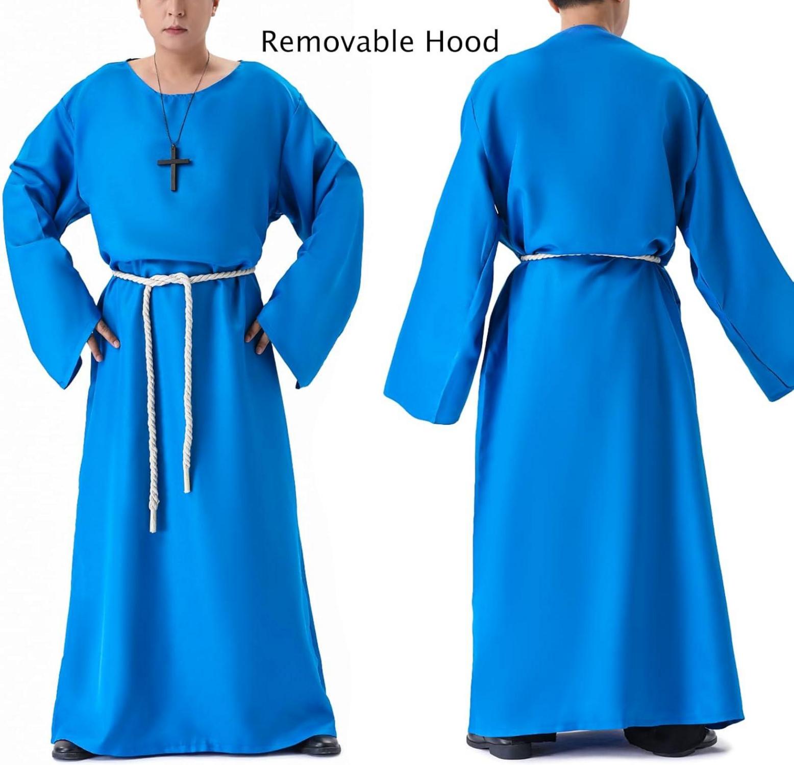 Myir JUN Mönch Priester Gewand Halloween Kostüm Blau S