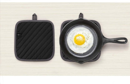 20CM Topflappen Waschbar Küchenzubehör Backen Schwarz