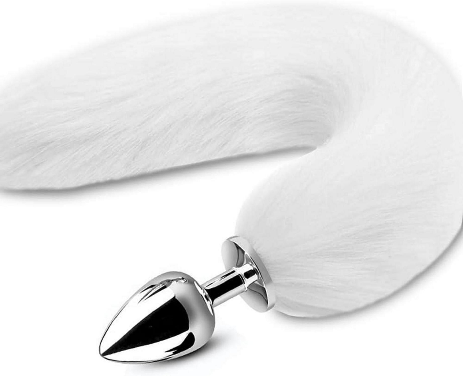 Analplug Edelstahl mit Fuchsschwanz Ø25mm