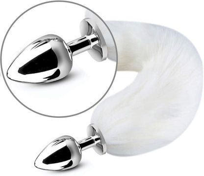 Analplug Edelstahl mit Fuchsschwanz Ø25mm