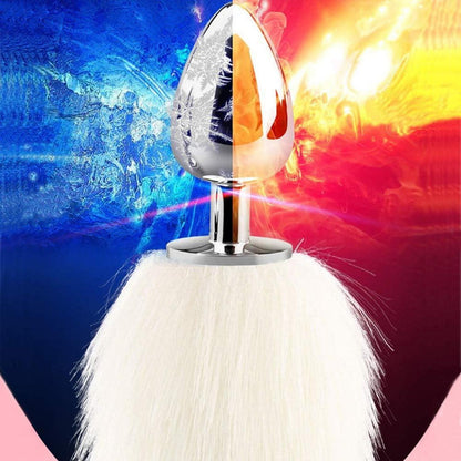 Analplug Edelstahl mit Fuchsschwanz Ø25mm Sexy Cosplay