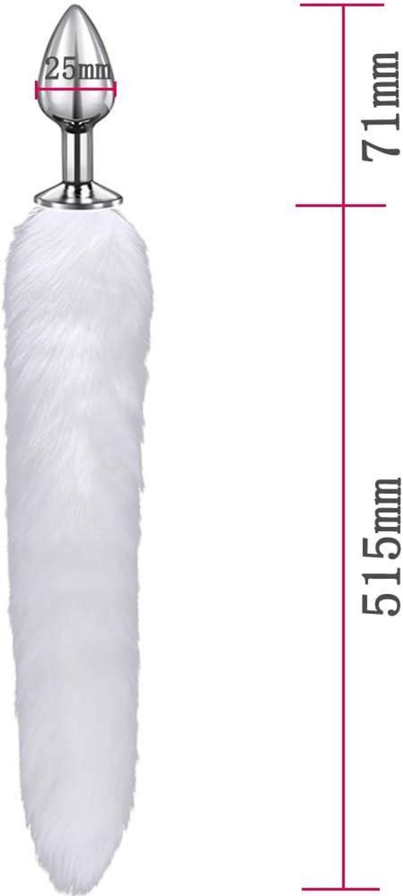 Analplug Edelstahl Fuchsschwanz Butt plug Sexy Cosplay Ø25mm BDSM-Fetisch