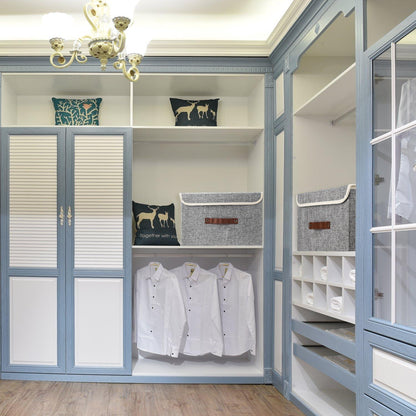 Faltbare Aufbewahrungsbox mit Deckel Stoff Grau 38x25x25 cm