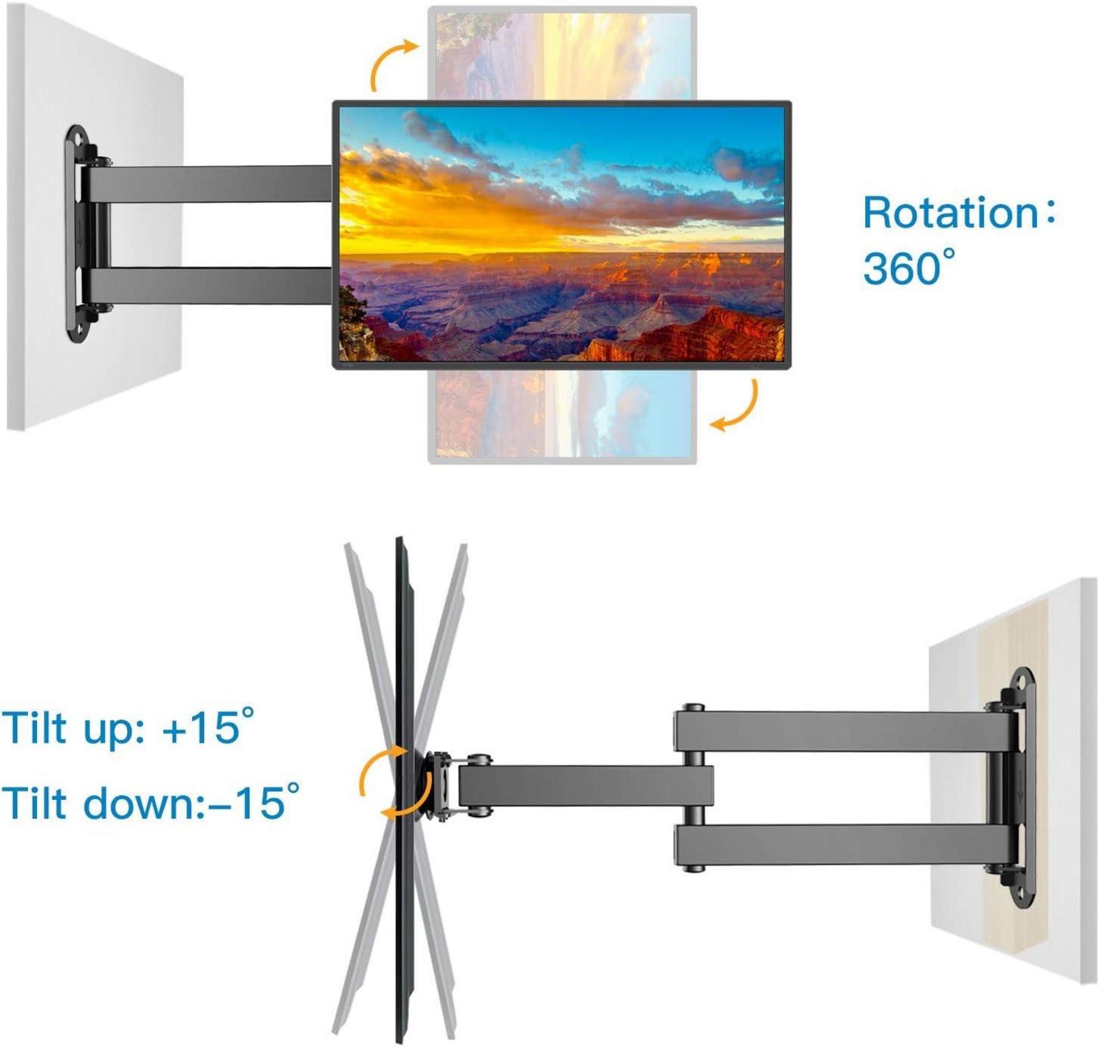 Schwenkbare TV Wandhalterung für 10-30 Zoll Fernseher bis