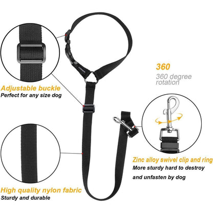 Hunde Sicherheitsgurt Auto Verstellbar Schwarz 2er Pack