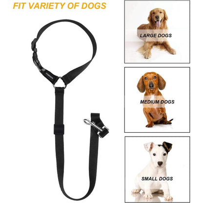 Hunde Sicherheitsgurt Auto Verstellbar Schwarz 2er Pack