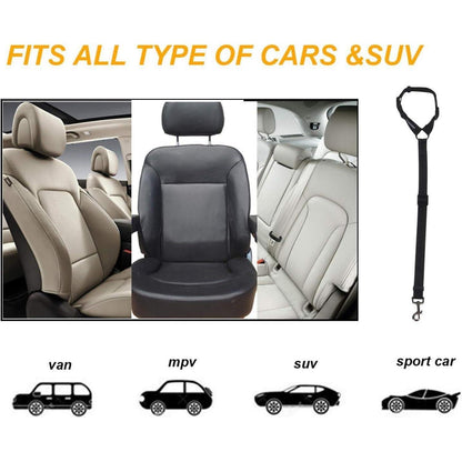 Hunde Sicherheitsgurt Auto Verstellbar Schwarz 2er Pack