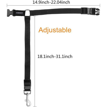 Hunde Sicherheitsgurt Auto Verstellbar Schwarz 2er Pack