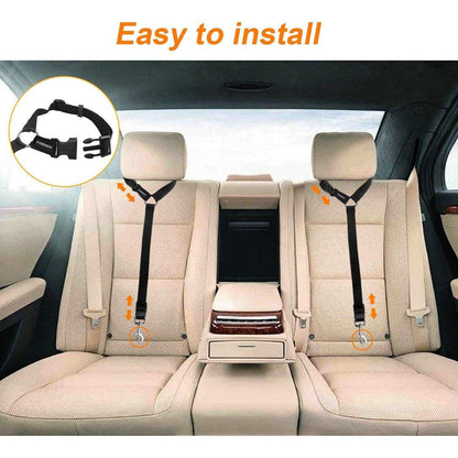 Hunde Sicherheitsgurt Auto Verstellbar Schwarz 2er Pack