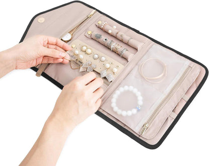 Schmuck Organizer Tasche Reise für Ringe Ohrringe Halsketten Uhren