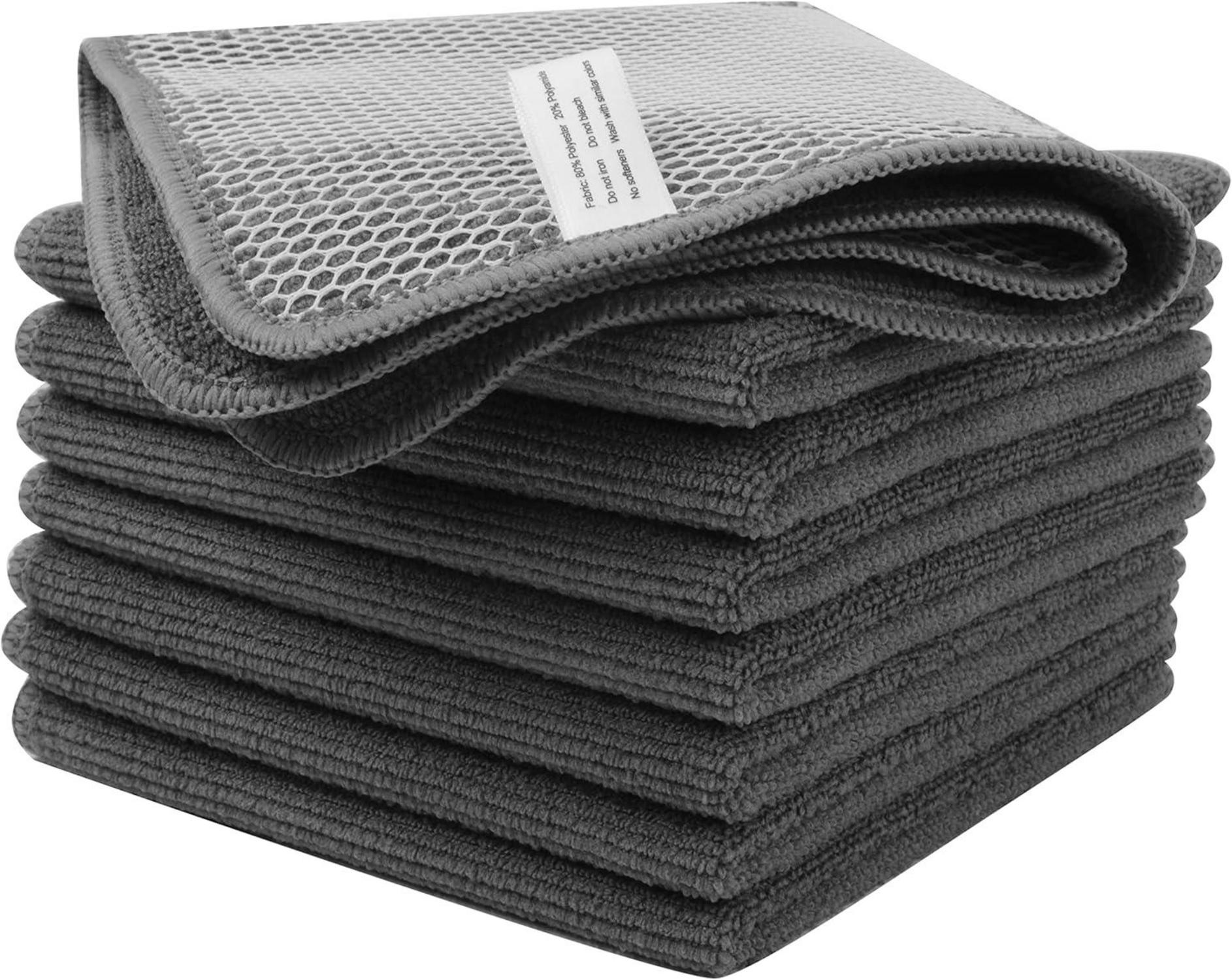 Microfaser Spültücher mit Poly-Mesh-Scheuerseite, 8er Pack