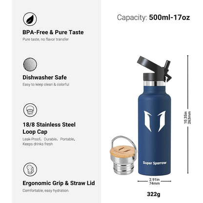 Super Sparrow Trinkflasche Edelstahl 750ml Kohlensäure