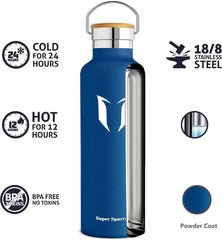 Super Sparrow Edelstahl Trinkflasche 750ml Kohlensäure Sport Fitness