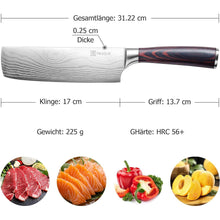 Japanisches Kochmesser 17 cm Nariki Hackmesser Küchenmesser