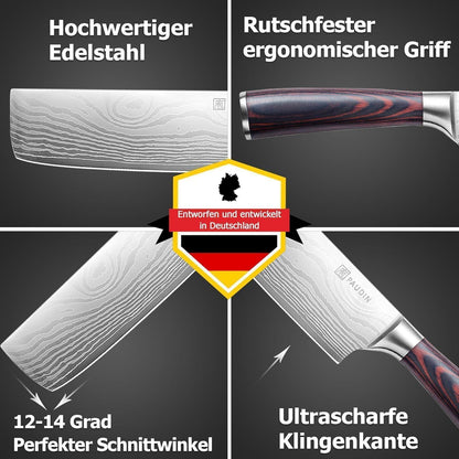 Japanisches Kochmesser 17 cm Nariki Hackmesser Küchenmesser