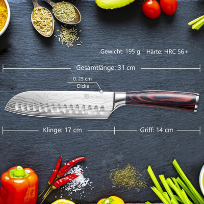 Santokumesser 17 cm Kochmesser aus deutschem Messerstahl