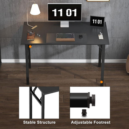 Klapptisch Computertisch 120x60x75 cm Schwarz Büro Esstisch
