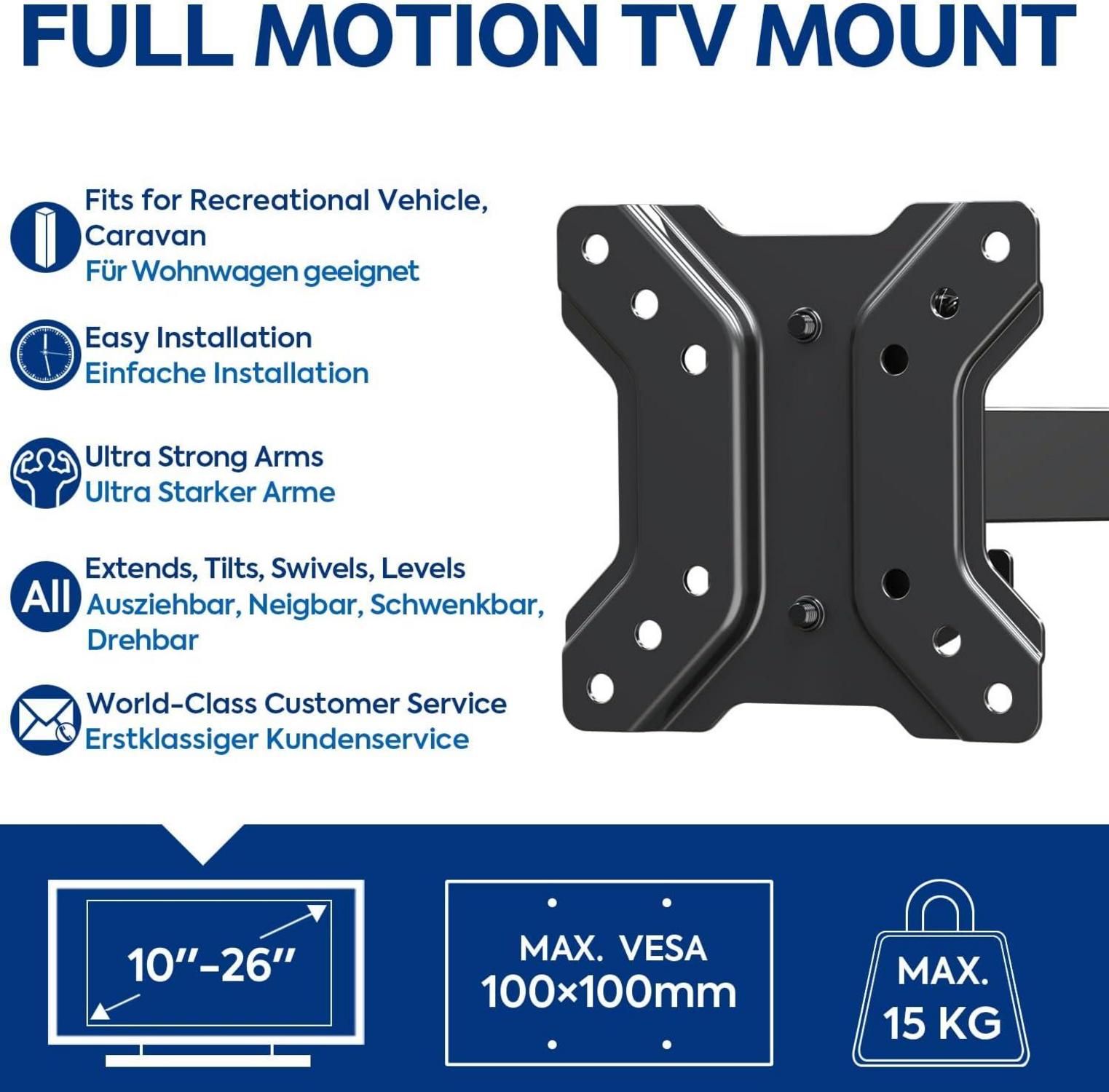 Mounting Dream TV Halterung für Wohnwagen 10-26 Zoll TVs