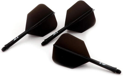 CUESOUL Integrated Dart Shaft Set, 3 pcs Standard Flights - Schwarz