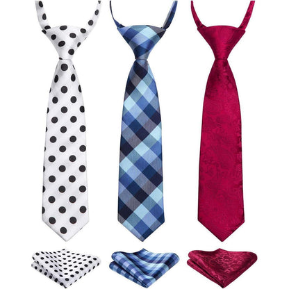 Kinder Krawatte Einstecktuch Set 2-4 Jahre HISDERN Jungen