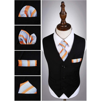 Kinder Krawatte Einstecktuch Set 2-4 Jahre HISDERN Jungen