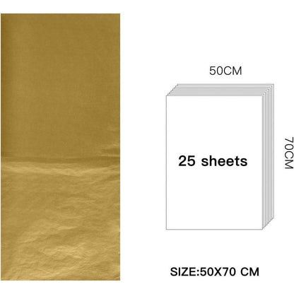Gold Metallic Seidenpapier 50x70 cm - 25 Blatt für