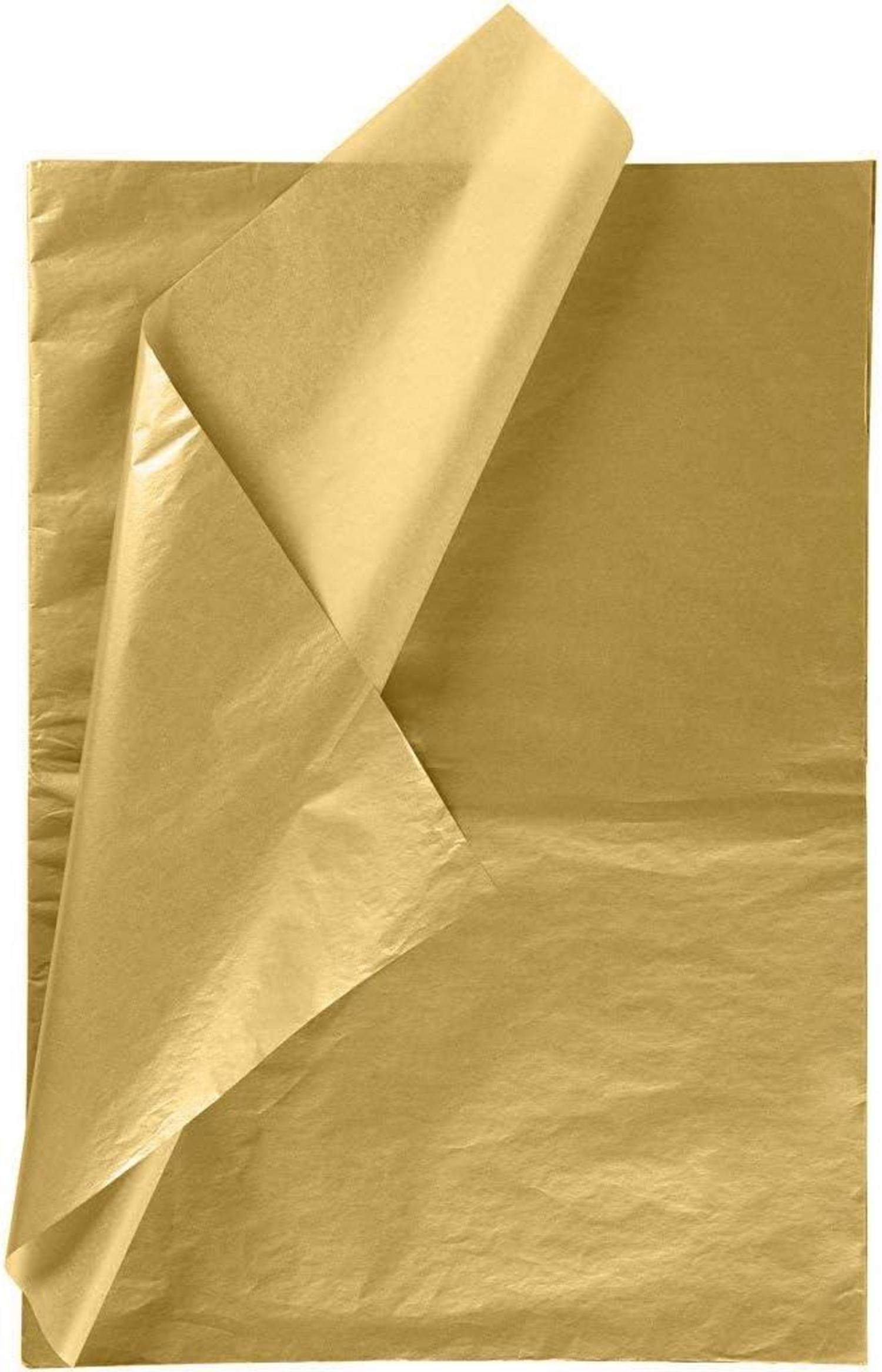 Gold Metallic Seidenpapier - Deko Bastelset 25 Blatt