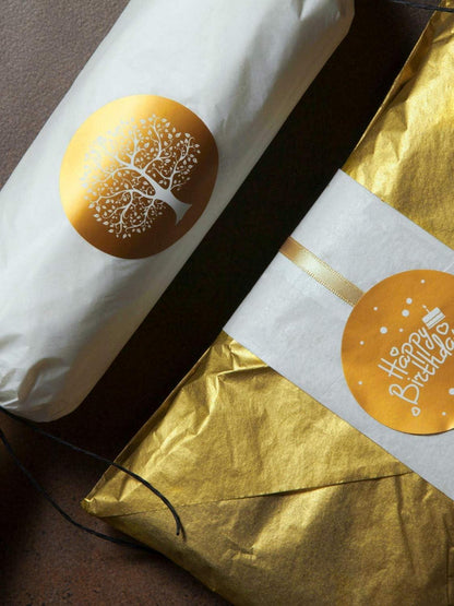 Gold Metallic Seidenpapier - Deko Bastelset 25 Blatt