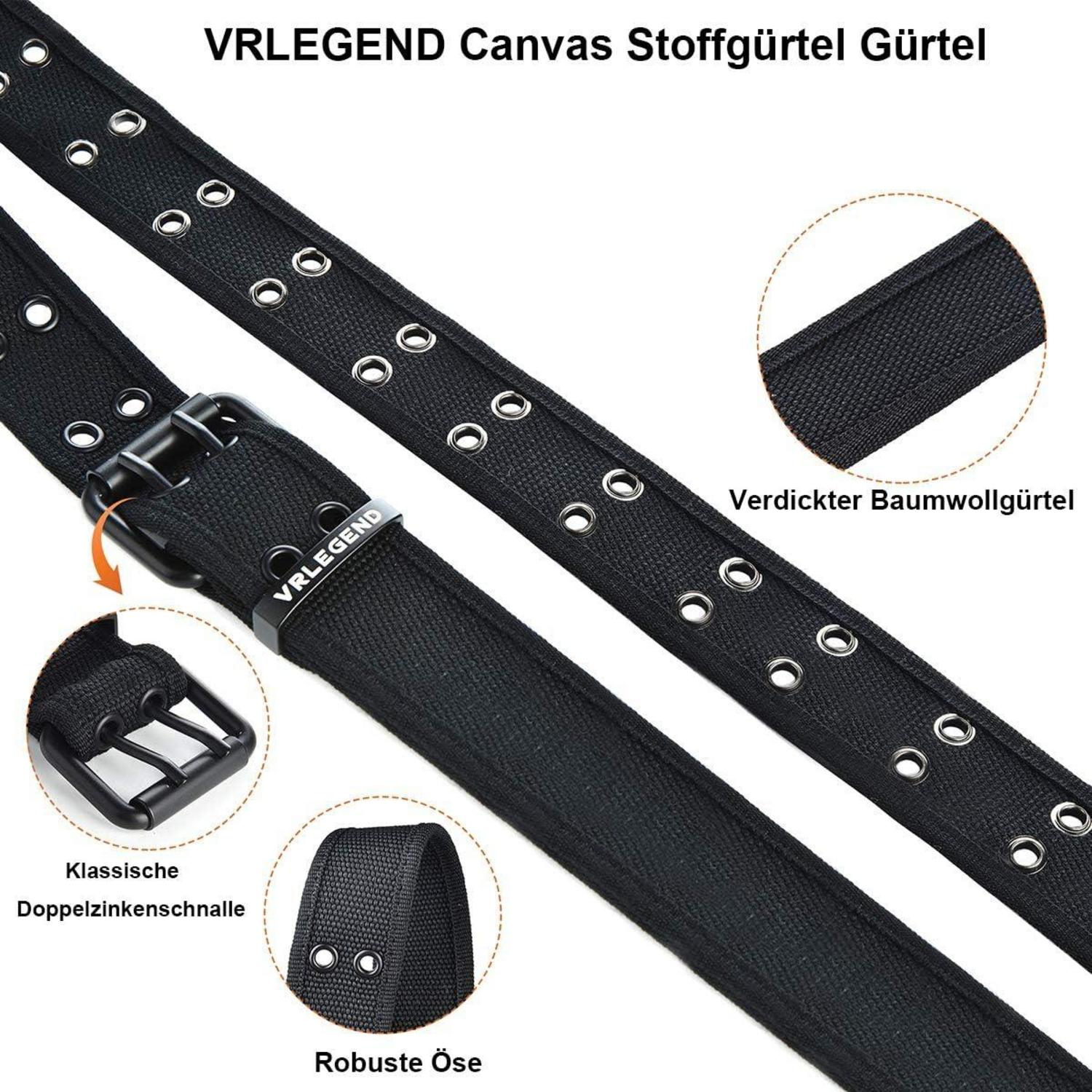 Canvas Gürtel Herren 120-180cm Jeans Stoffgürtel Outdoor Casual