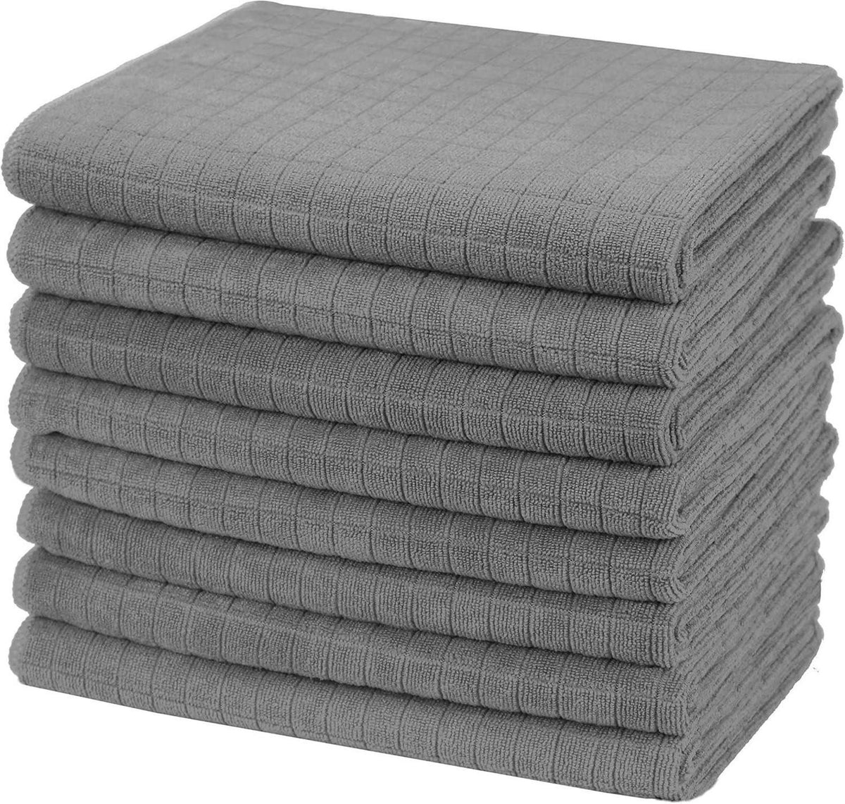 Super saugfähige Microfaser Geschirrtücher 8er-Set 45 x 65 cm Grau