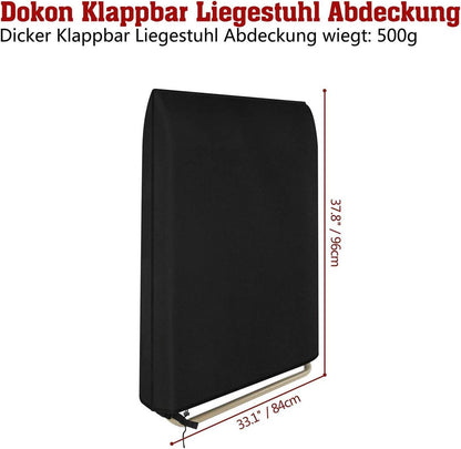 Schutzhülle für Klappbare Liegestühle 96x84cm Schwarz UV-Beständig