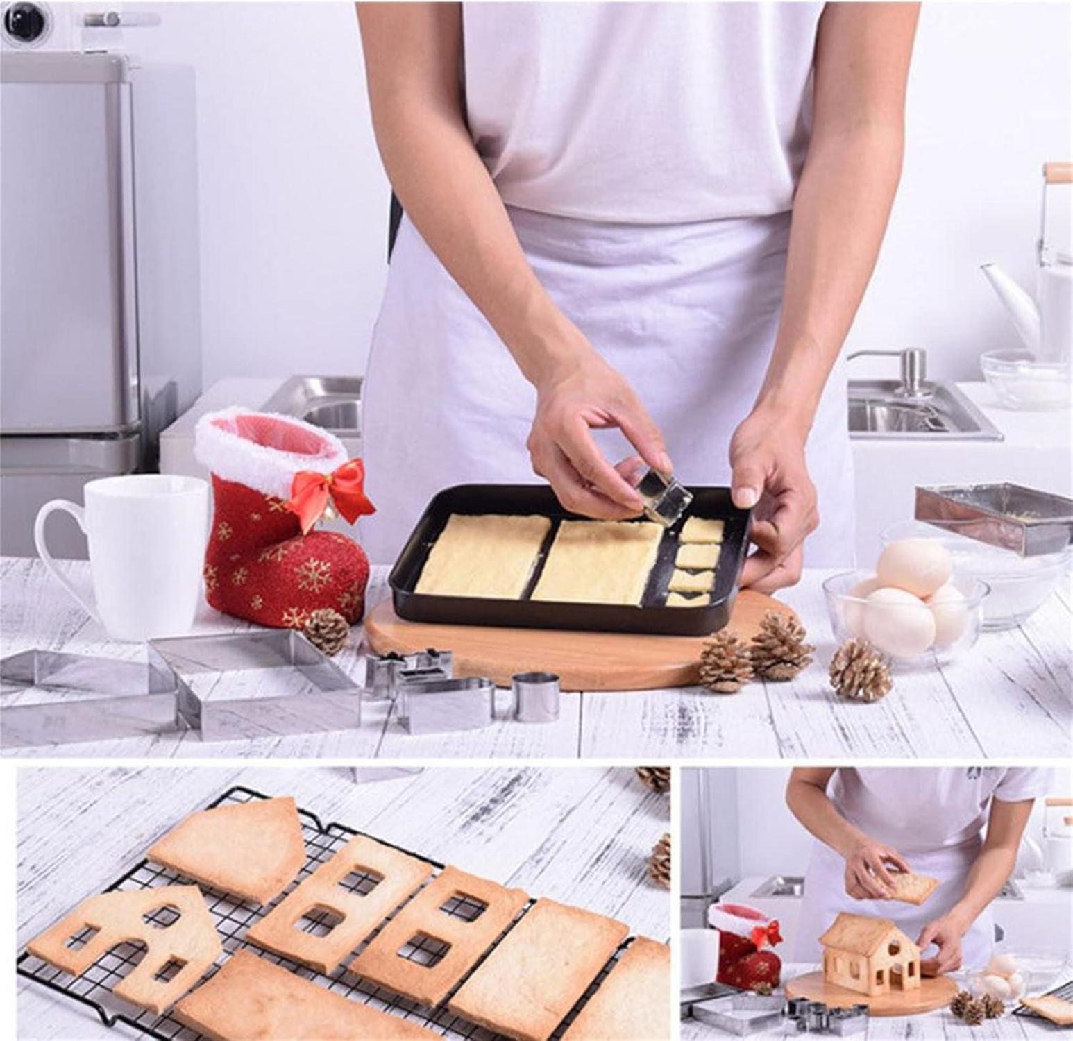 Ausstechformen Weihnachten Lebkuchenhaus Set 18-tlg. Edelstahl