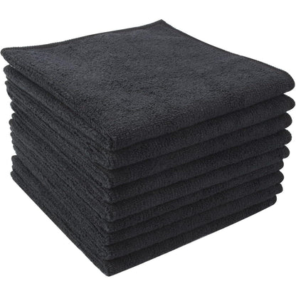 Microfaser Putztuch Schwarz 9er Pack 30x30 cm saugstark