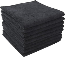 Schwarze Mikrofasertücher 9er Pack 30x30 cm saugfähig & langlebig