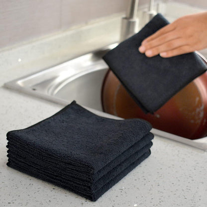 9er Pack Mikrofasertücher Schwarz 30x30 cm Ultra saugfähig und langlebig