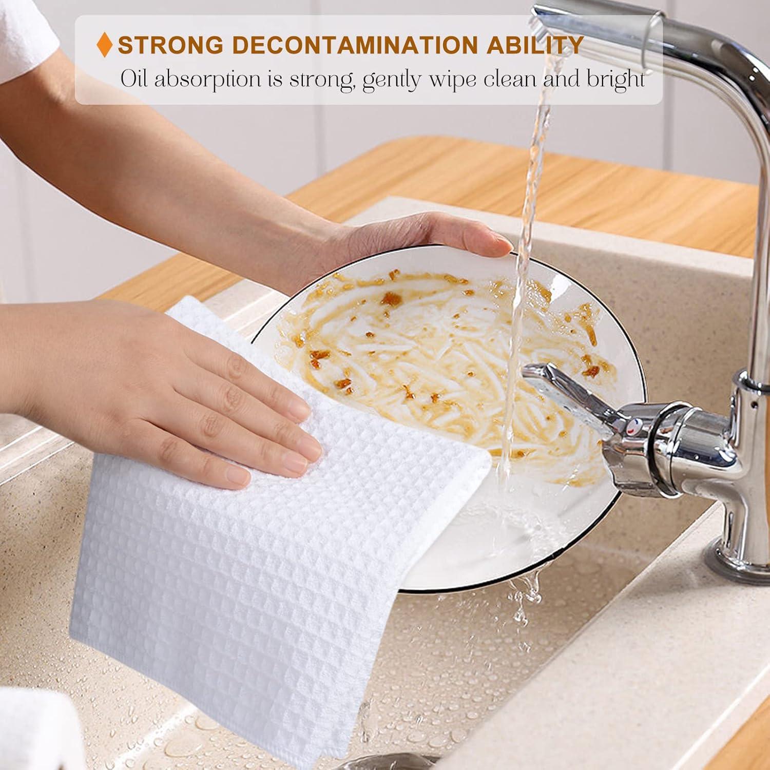 Microfaser Geschirrtücher Waffelgewebe Handtuch 3er-Pack 40x56 cm