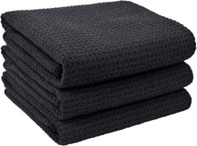 Microfaser Geschirrtücher Schwarz Waffelgewebe 3er Pack