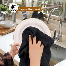 Schwarze Mikrofaser Geschirrtücher 40 cm x 56 cm, 3er Pack