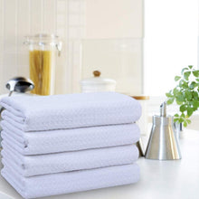 Microfaser Waffeltuch weiß Küchentuch Set 40x60cm 4er-Pack