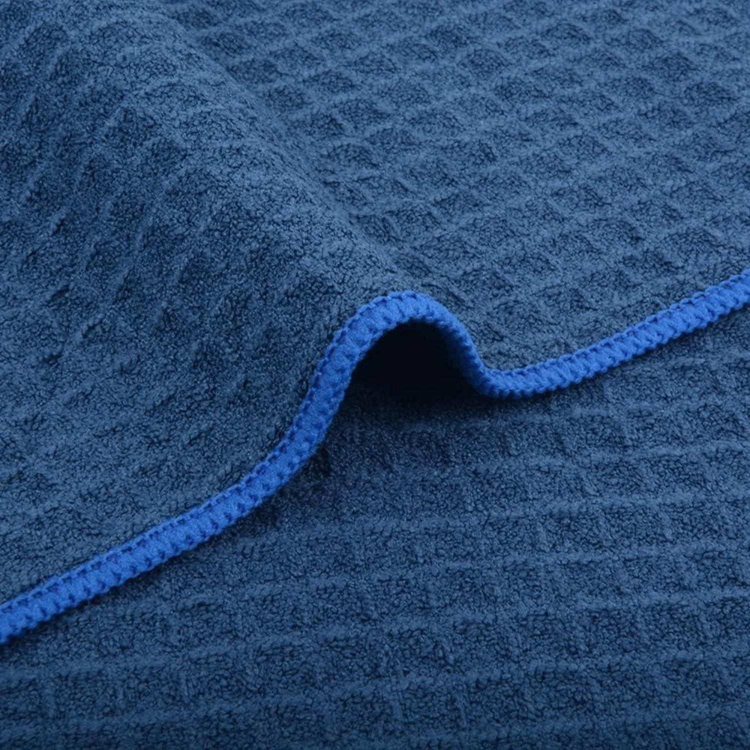 Microfaser Geschirrtücher 3er-Pack 40x56cm Waffelgewebe Dunkelblau