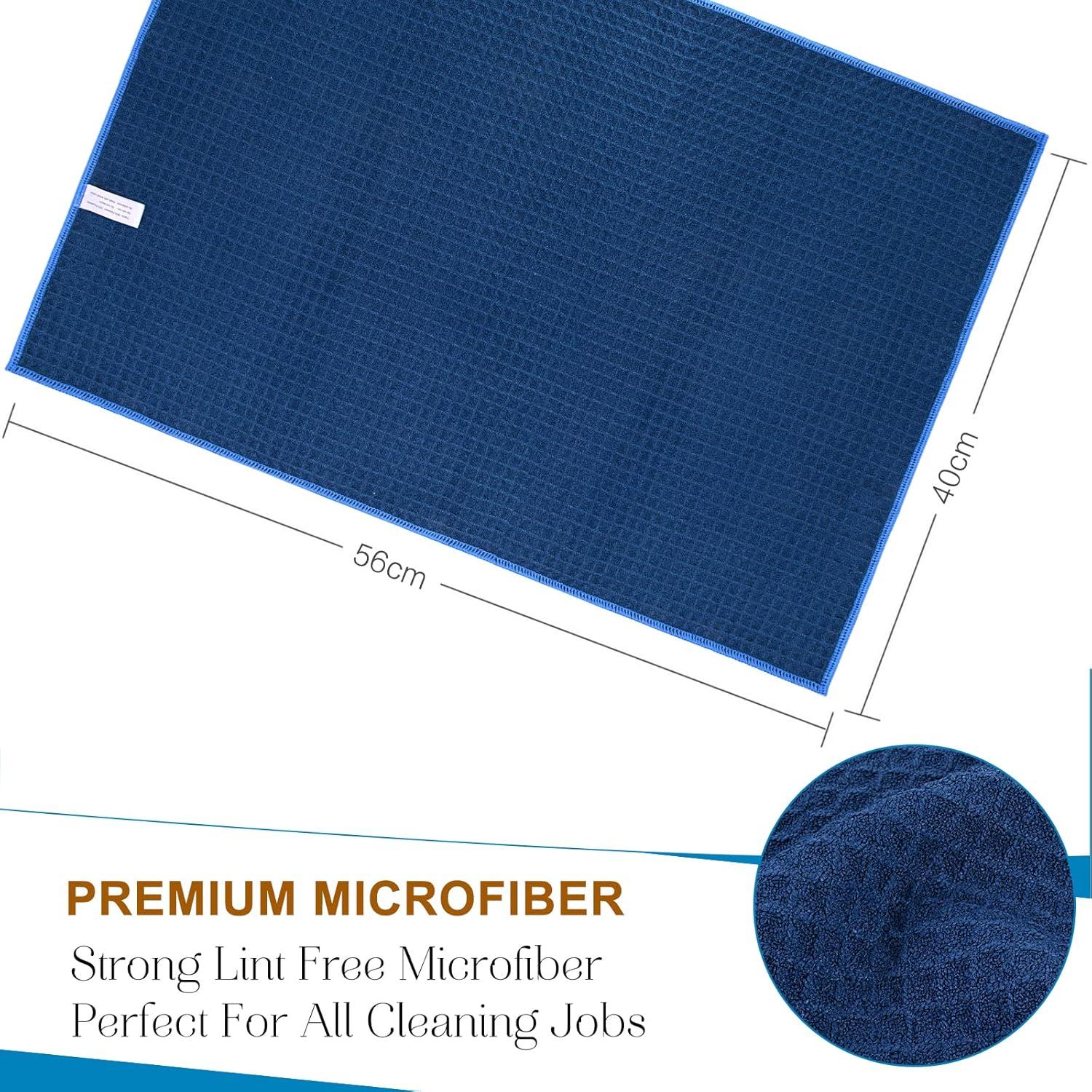Microfaser Geschirrtücher 3er-Pack saugfähig schnell trocknend 40x56cm Blau