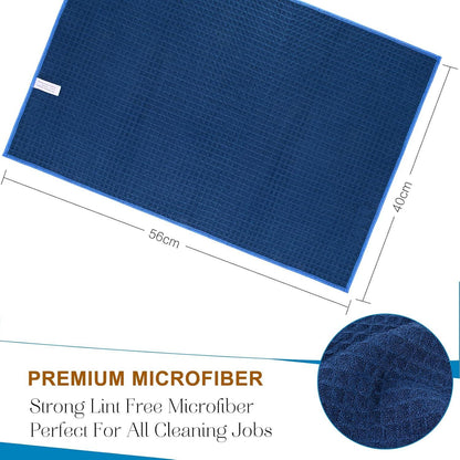 Microfaser Geschirrtücher 3er-Pack saugfähig schnell trocknend 40x56cm Blau