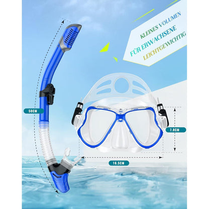 Trocken Schnorchelset: Anti-Fog Tauchmaske