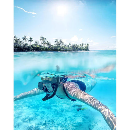 Trocken Schnorchelset Anti-Fog Panorama-Weitblick Tauchmaske